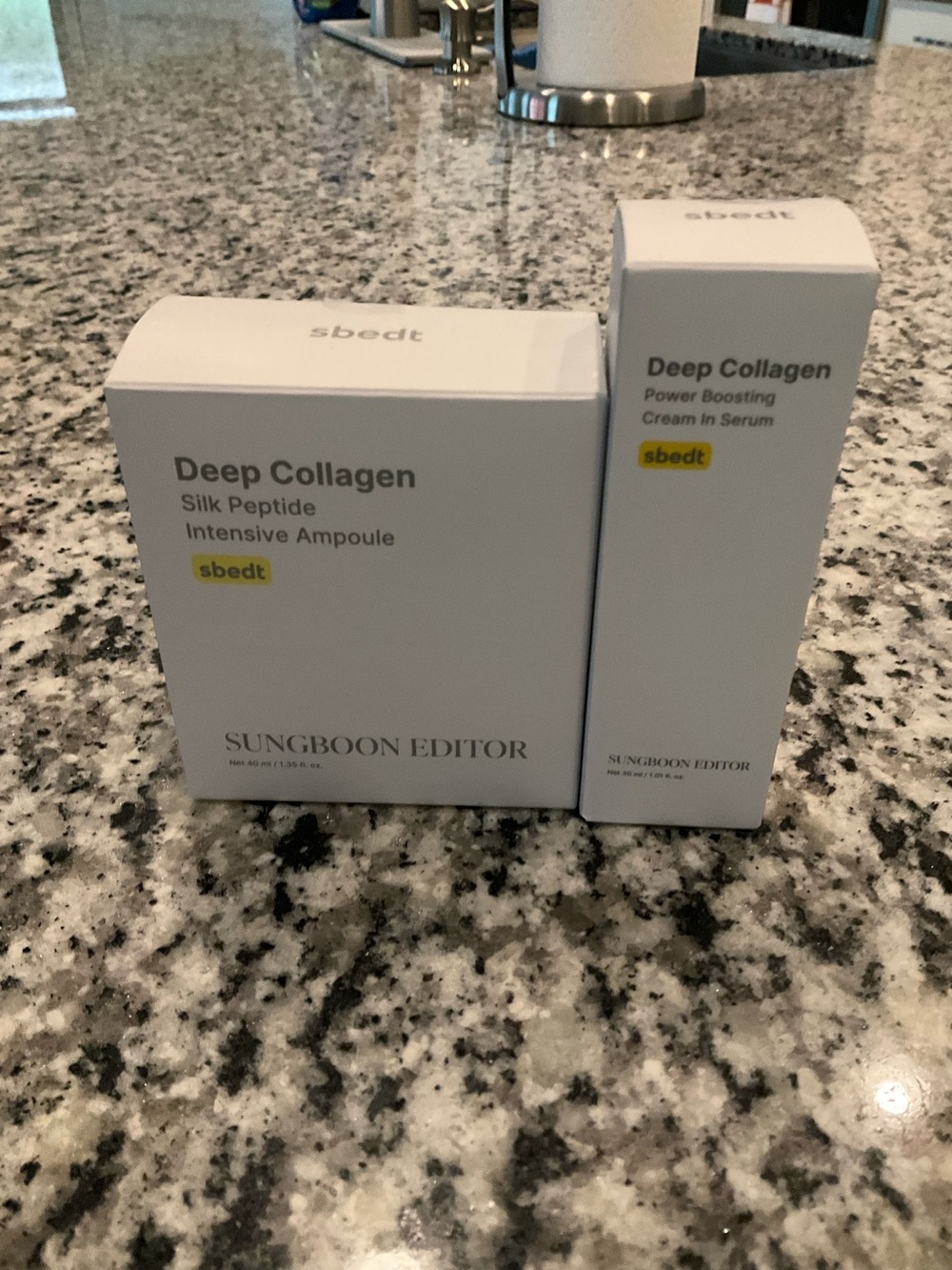 Sungboon Editor collagen silk peptide ampoule& power boosting cream in serum NWT